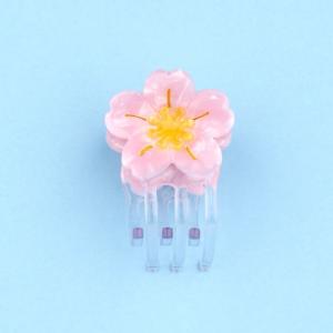 ククシュゼット 正規商品 ヘア アクセ クリップ かわいい 花 フランス Coucou Suzette サクラ ミニ ヘアクロー Sakura Mini Hair Claw  ピンク Pink｜charger