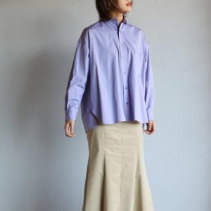 ティッカ レディース シャツ TICCA スクエアビッグシャツ SQUARE BIG SHIRT ラベンダー LAVENDER 2021秋冬新作｜charger