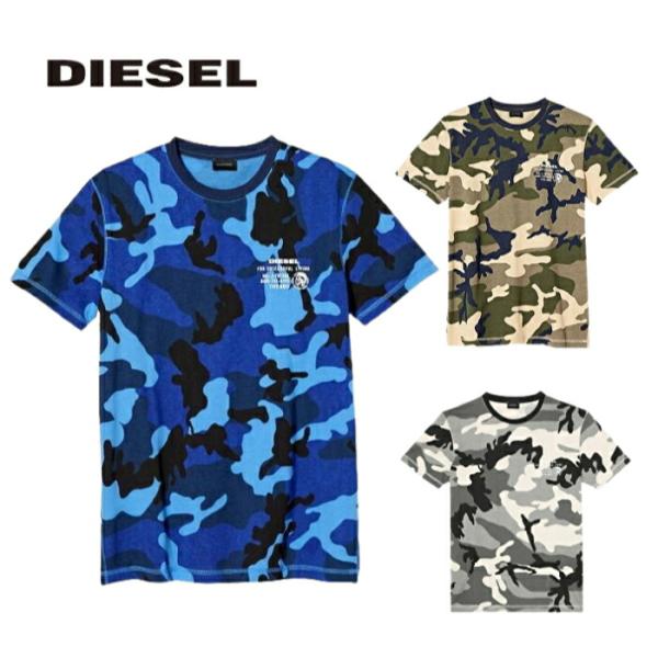 ディーゼル DIESEL  迷彩 カモ クルーネック Tシャツ UMLT-DIEGOS A00628...