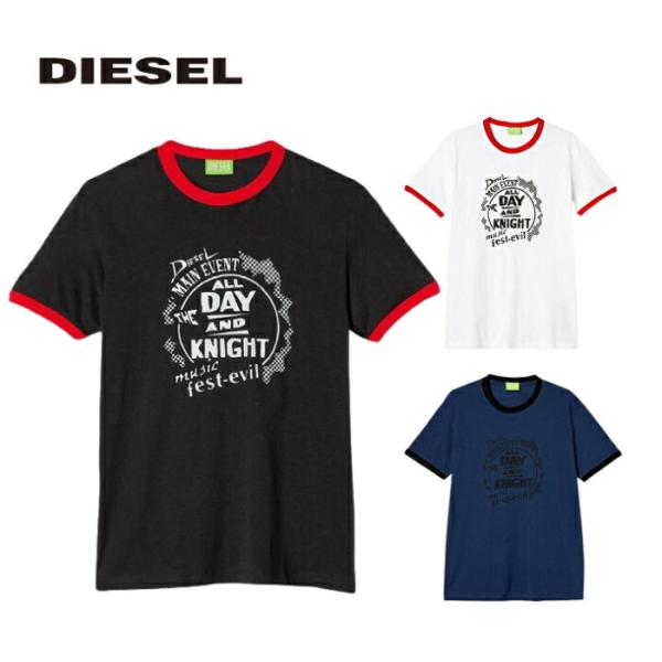 ディーゼル メンズ クルーネック Tシャツ T-DIERING-K10 A01689-0GRAI D...