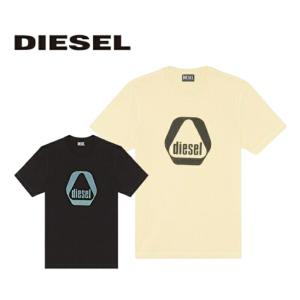 ディーゼル DIESEL メンズ クルーネック Tシャツ スクラッチ ロゴ T-DIEGOR-G10 A09674-0CATM メンズ レディース｜chariot