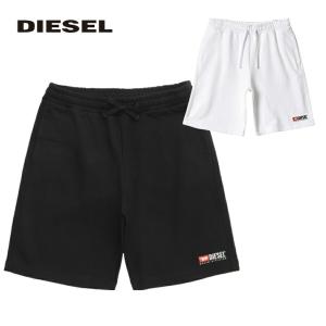 ディーゼル ハーフパンツ P-CROWN-DIV SHORTS DIESEL A03760-0BAWT ショートパンツ メンズ リラックス ブラック ホワイト