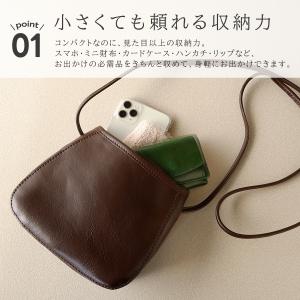 ポシェット ショルダーバッグ レディース 本革...の詳細画像2