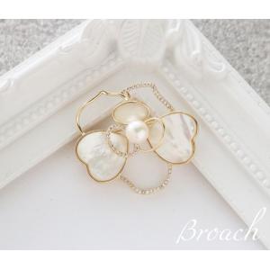 タサキ 田崎真珠 白蝶真珠(南洋真珠) ブローチ ダイヤモンド