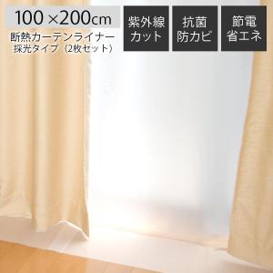 断熱カーテンライナー 100×200cm 断熱カーテン 冬 夏 カーテンライナー 断熱 窓 遮熱 カーテン 採光 省エネ 抗菌 防カビ UVカット 掃き出し窓 2枚組｜charisma-bon