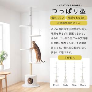 キャット タワー 置き型 天井つっぱり 選べる...の詳細画像2