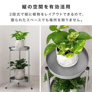 フラワースタンド 2段 おしゃれ 観葉植物 ス...の詳細画像4