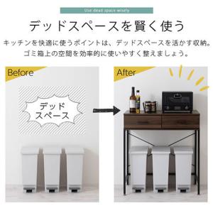 ゴミ箱上ラック キッチンラック レンジ台 スリ...の詳細画像3