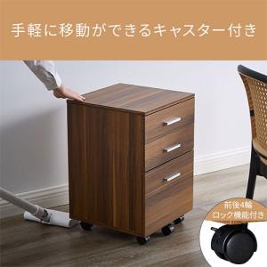 デスクワゴン サイドワゴン キャスター付き デ...の詳細画像5