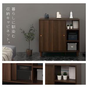 【完成品】 本棚 オープンラック スライド扉 ...の詳細画像2