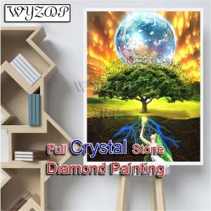 ダイヤモンド刺繍 地球 樹木 幻想的 カラフル 絵画 アート 5D ビーズ｜charlies01