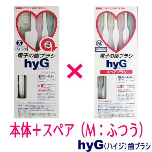 アイオニック　Ionic　電子の歯ブラシ　ハイジ（hyG）　本体　M（ミディアム）　＋スペアブラシ（M）セット　純正・ＤＸ型