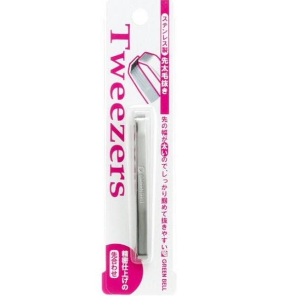 GREEN BELL グリーンベル　ステンレス製　先太毛抜き　PSG-011