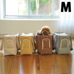 韓国 ba&ttang バエンタン キャリーバッグ&クッション ba&ttang ラインソフト キャリーバッグ Lサイズ ペット 犬