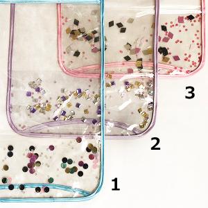 Noa*/透明ランドセルカバー/スパンコール/クリア/サテンバイアス/普通