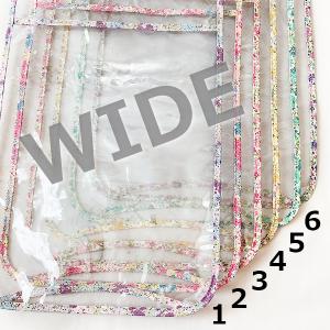 Noa*/透明ランドセルカバー/花柄バイアス/アリッサム・花/ワイド