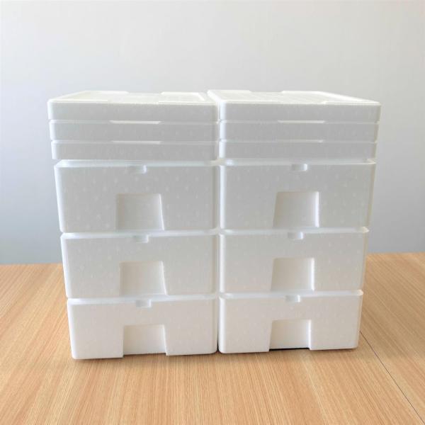 発泡スチロール箱　100サイズ　水量12L　フタ付き　6個セット (407341)