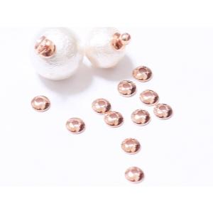 アクセサリーパーツ ビーズキャップ 花座 ローズゴールド 座金 約3mm （30個入）手芸 花座 ビ...