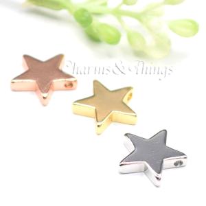 ブラス 星 ビーズ メタル ビーズ (2個入)アクセサリーパーツ｜Charms and Things