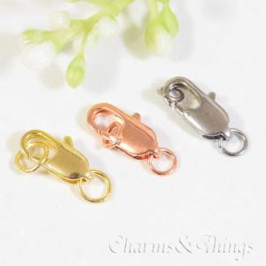 スリムなカニカン 約12×5ｍｍ （10個入り）アクセサリーパーツ