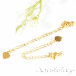 アジャスター 6cm ゴールド(GD) ハートエンド カニカン付