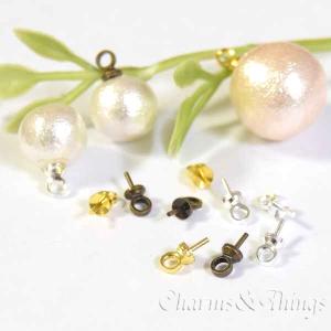 キャップ付き ヒートン トップ パーツ (38個入り) アクセサリーパーツ