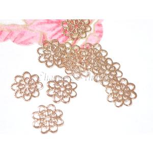 透かしパーツ ローズゴールド カボション台 セッティング (20個入り) アクセサリー パーツ  ピアス素材 ハンドメイド すかしパーツ