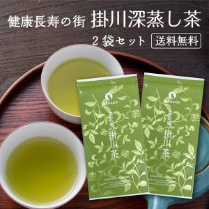 お茶 掛川茶 深蒸し茶 100g 2袋セット メール便 送料無料 日本茶 緑茶 深蒸し茶 静岡茶 深むし茶 セール ポイント消化