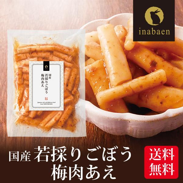 漬物 国産 若採りごぼう 梅肉あえ 120g メール便 送料無料 あっさり梅ごぼう 漬物 惣 菜 お...
