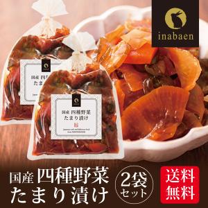 漬物 国産 四種野菜たまり漬け 180g 2袋セット メール便 送料無料 みっくすたまり ご飯のおとも お礼 弁当 お惣菜 時短 おかず 一人暮らし 食品｜日本橋いなば園