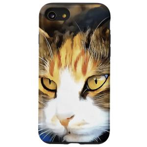iPhone SE (2020) / 7 / 8 黄色い目 カリコ 猫 リアル ペット ポートレート スマホケース｜chatan