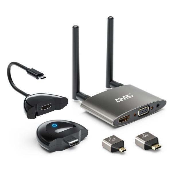 ワイヤレス hdmi 無線 送受信機 AIMIBO新型USB-C出力追加 ワイヤレスhdmi エクス...