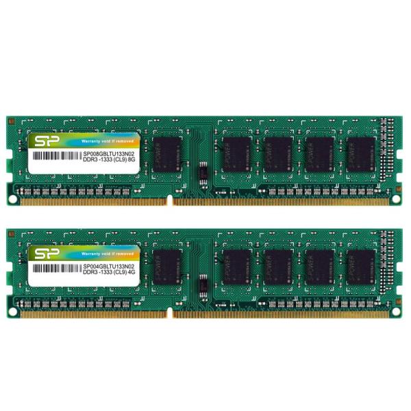 シリコンパワー デスクトップPC用 メモリ DDR3 1333 PC3-10600 8GB x 2枚...