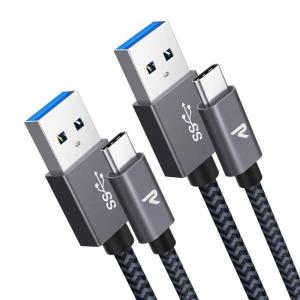 Rampow USB Type C ケーブル1m/２点セット急速充電 QuickCharge3.0対応 USB3.0規格 usb-c タイプ