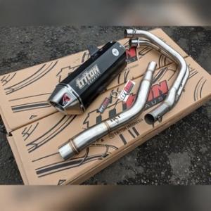 WHOOPS 【KLX230シェルパ/SM】ノリフミマフラー 最新モデルノリフミマフラー NORIFUMI WHOOPS KLX230 チタンブルー