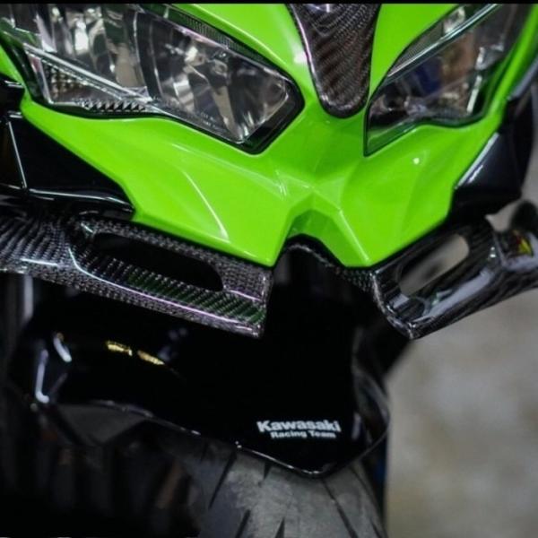 KAWASAKI ZX25R ウィングレット エアロパーツ カーボン調 エアダクト PnP フロント...