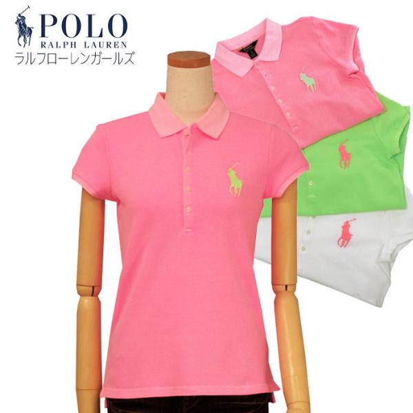 POLO Ralph Lauren Girl&apos; sラルフローレン ガールズ ビッグポニー 半袖鹿の子...