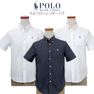 POLO Ralph Lauren ラルフローレンボーイズ ポケット付 サッカー地 半袖シャツ ボタンダウン #323902174