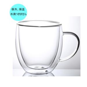 ダブルウォール グラス 取っ手 約320ml ...の詳細画像4