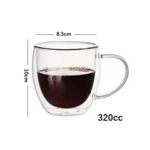 ダブルウォール グラス 取っ手 約320ml ...の詳細画像3