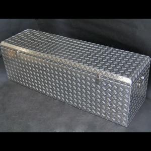 ＜日本製・5年保証付＞アルミチェッカーボックス　幅1350mm　ノーマルタイプ （リング＋南京錠用金具付）｜checkerbox