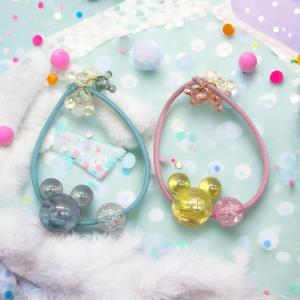 在庫処分特価 三日月のレジンヘアゴム 1個 ヘアアクセサリー 大人