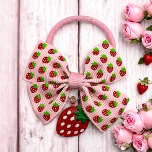 ヘアゴムリボン ドット柄 水玉 レース 2個 おしゃれ ハンドメイド