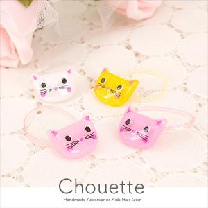 ねこちゃんヘアゴム 猫 ドライフラワー フラワー 髪飾り お花ネコ