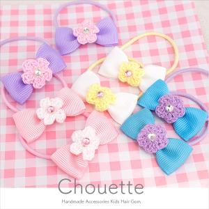 ハンドメイド☆ベビー＆キッズリボンヘアゴム☆ピンク☆うさぎ