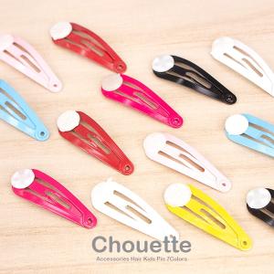 皿付きペイント スリーピン パッチン留め ヘアピン