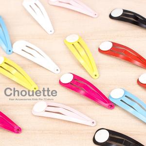 皿付き ペイント スリーピン パッチン留め ヘアピン