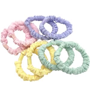 ヘアゴム おしゃれ カラフル ヘアアクセサリー 1本 シンプル 台座付き キッズ ハンドメイド pt-2176b