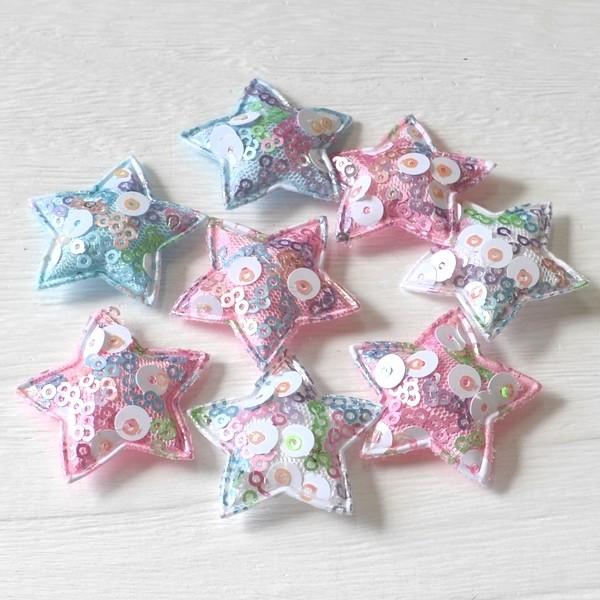 クッションパーツ 星 ハート （チュール＆スパンコール） 全2種類 ハンドメイド 手芸材料 pt-2...
