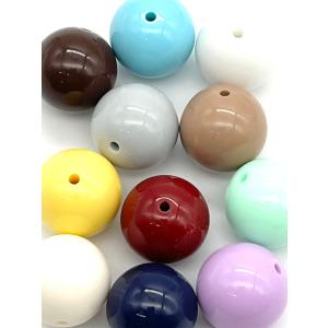 ビーズ アクリル 穴あり 16mm ブラック 在...の商品画像